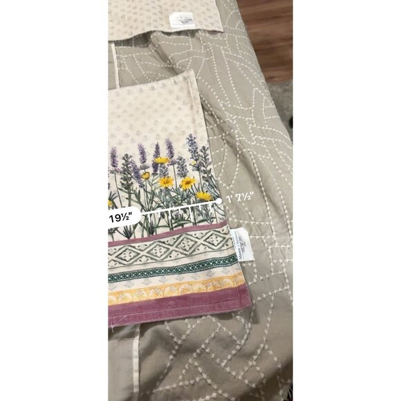 4 Maison DHermine Cotton Floral Botanical Design Place-mats Reversible Cotton - Picture 9 of 11